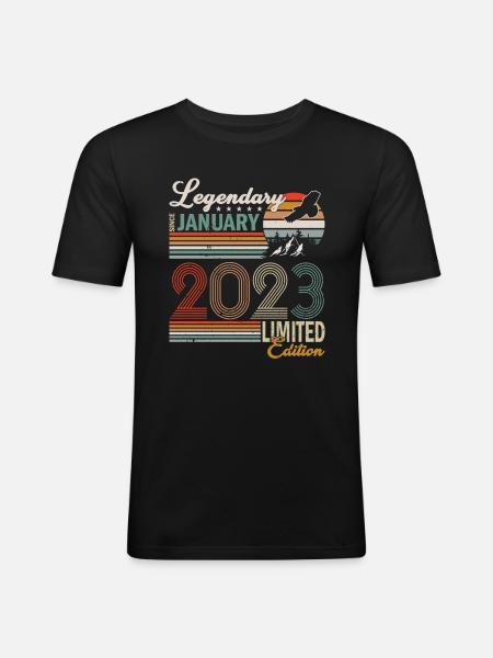Legendary since January 2023 - Men's Slim Fit T-Shirt - black