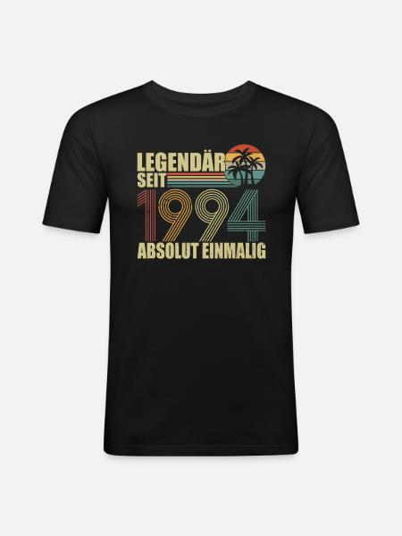 Legendär seit 1994 - Männer Slim Fit T-Shirt - Schwarz