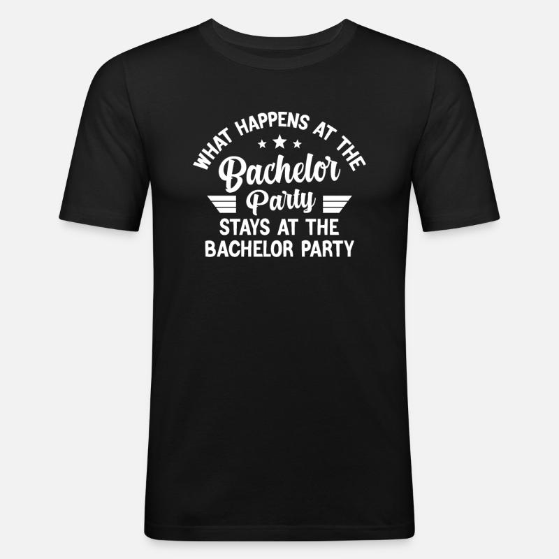 Junggesellenabschied - Männer Slim Fit T-Shirt - Schwarz
