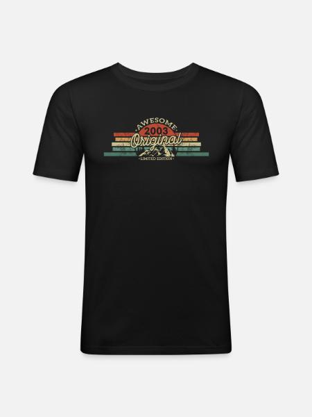 Gift 20th Birthday 2003 - Men's Slim Fit T-Shirt - black