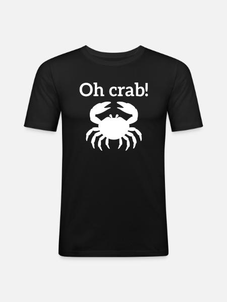Oh Crabe - T-shirt près du corps Homme - noir