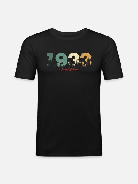 Édition limitée de 1933 - T-shirt près du corps Homme - noir