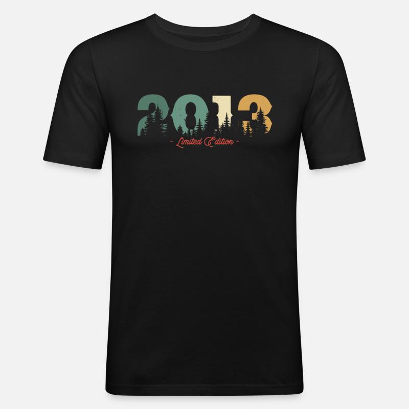 2013 Limitierte Edition - Männer Slim Fit T-Shirt - Schwarz