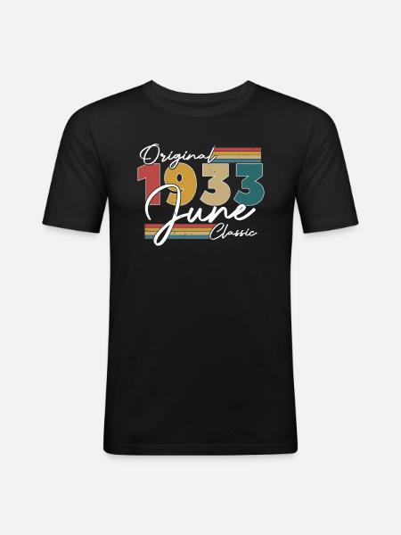 Original June 1933 Classic - Men's Slim Fit T-Shirt - black