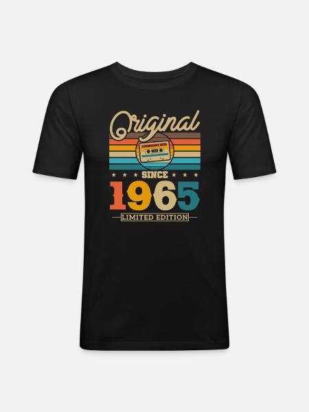 Birthday present 1965 - Men's Slim Fit T-Shirt - black