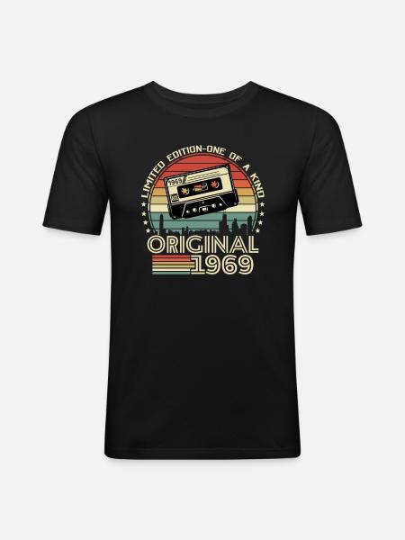 Millésime 1969 Cadeau 54/55 - T-shirt près du corps Homme - noir
