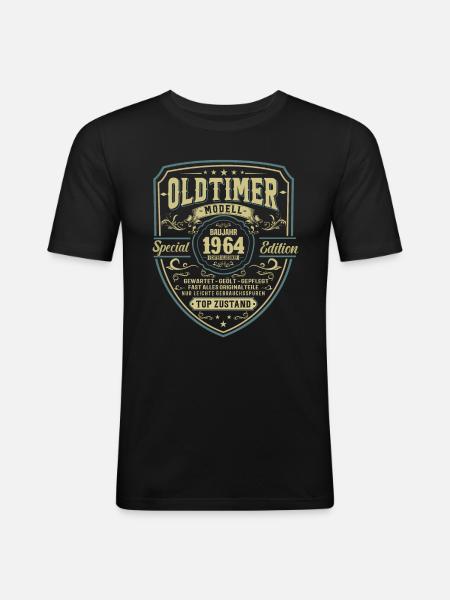 1964 - Ein Geschenk der Erinnerungen - Männer Slim Fit T-Shirt - Schwarz