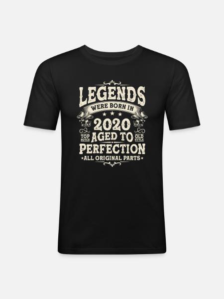Legendary 2020 Birthday Gift Idea - Men's Slim Fit T-Shirt - black