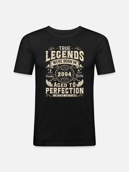 Legendary birthday present 2004 - Men's Slim Fit T-Shirt - black