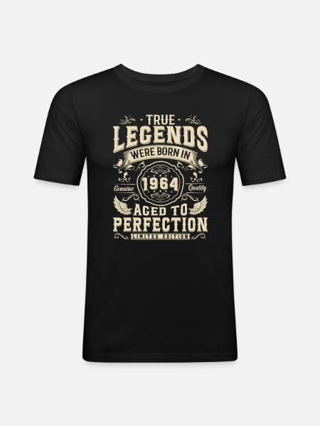 1964 Birthday Legend - Men's Slim Fit T-Shirt - black