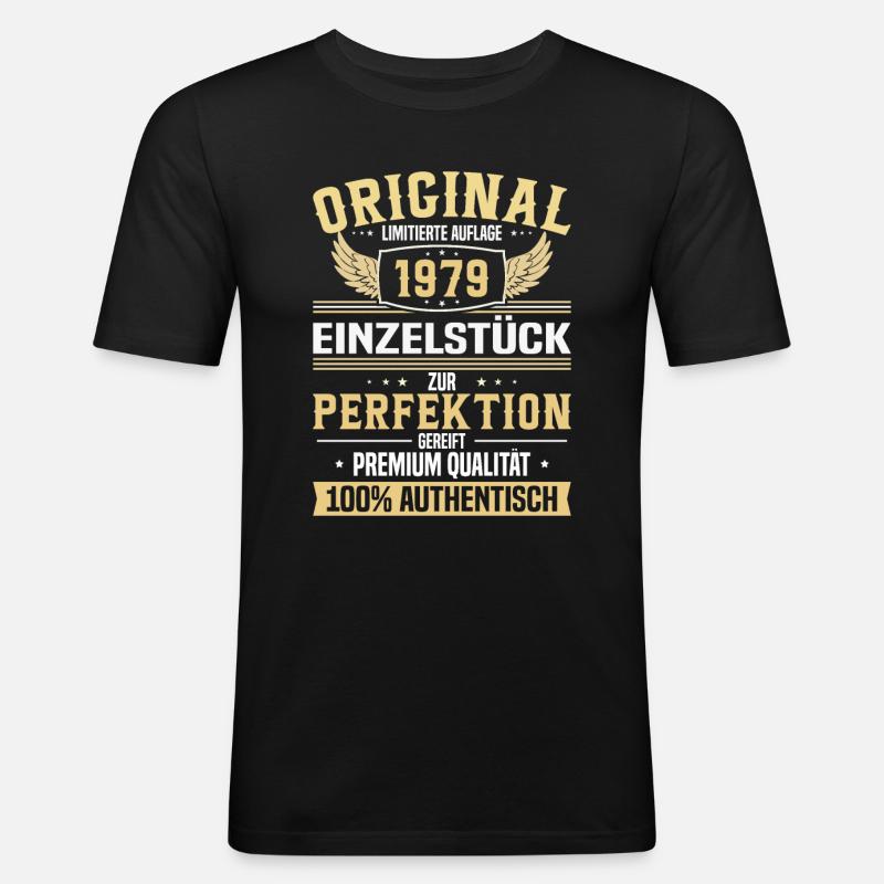 1979 Limitierte Auflage - Männer Slim Fit T-Shirt - Schwarz