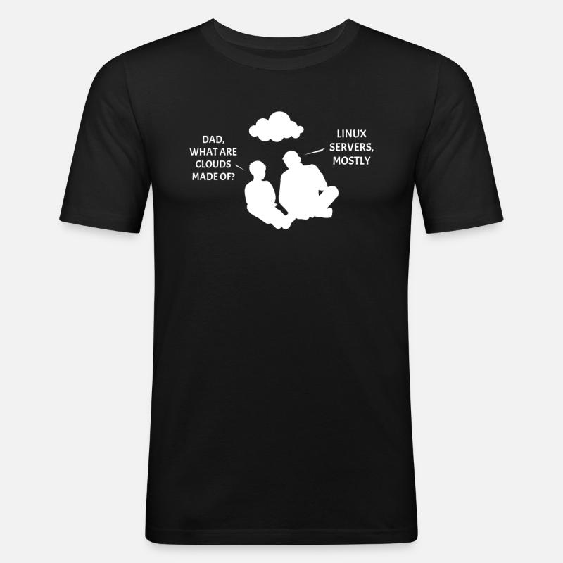 Linux Server Cloudscape - Men's Slim Fit T-Shirt - black
