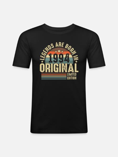Legendary Birthday Boy '94 - Men's Slim Fit T-Shirt - black