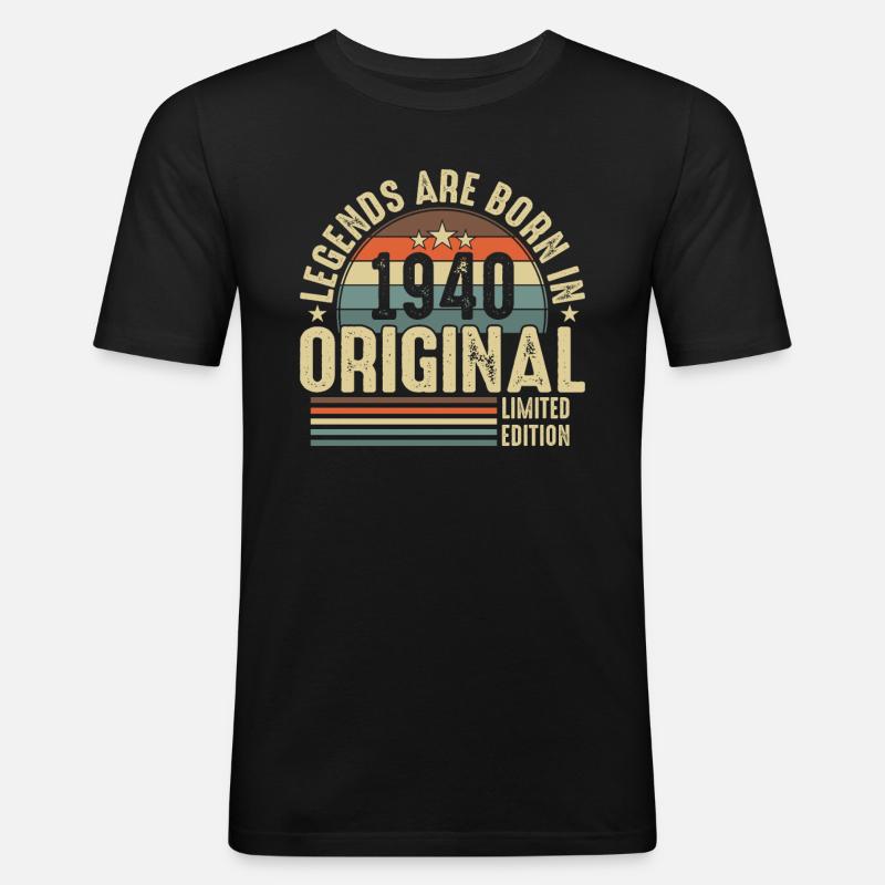 1940 - Ein legendäres Erbe - Männer Slim Fit T-Shirt - Schwarz