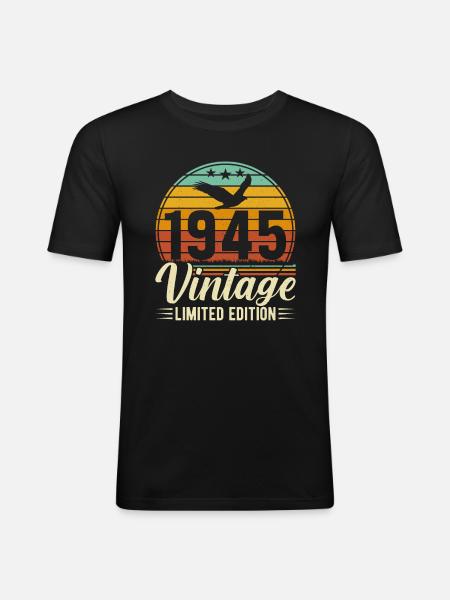 1945 - A timeless masterpiece - Men's Slim Fit T-Shirt - black