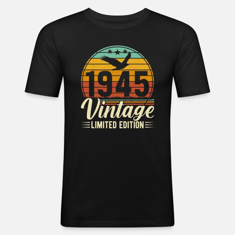 1945 - A timeless masterpiece - Men's Slim Fit T-Shirt - black