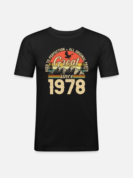 1978 - Un millésime - T-shirt près du corps Homme - noir