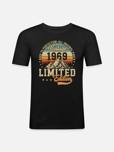 Legendary 55th birthday 1969 - Men's Slim Fit T-Shirt - black