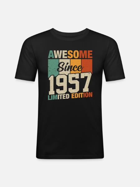 Légendes de 1957 - T-shirt près du corps Homme - noir