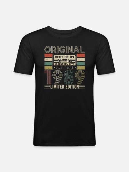 Legends of the year 1989 - Men's Slim Fit T-Shirt - black