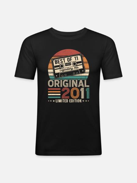 Birthday legend 2011 - Men's Slim Fit T-Shirt - black