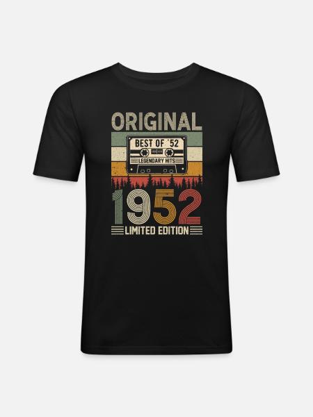 Born legends in 1952 - Men's Slim Fit T-Shirt - black