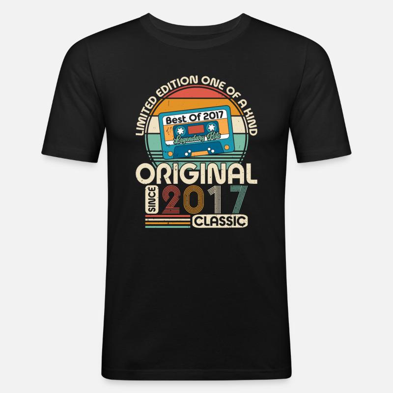 Jubiläumsfreude 2017 - Männer Slim Fit T-Shirt - Schwarz
