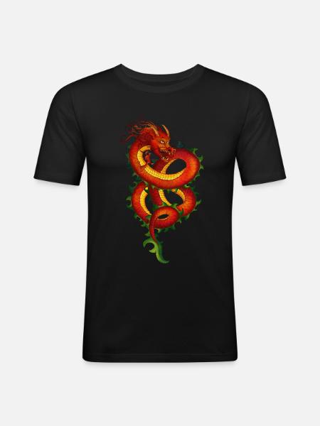 Dragon Red Dragon - Men's Slim Fit T-Shirt - black