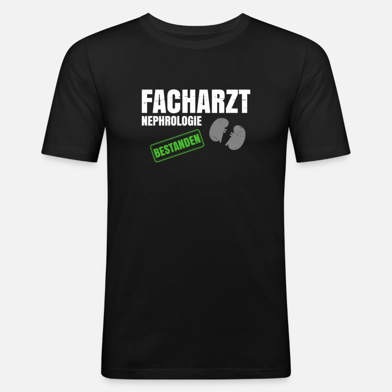 Facharzt Nephrologie - Männer Slim Fit T-Shirt - Schwarz