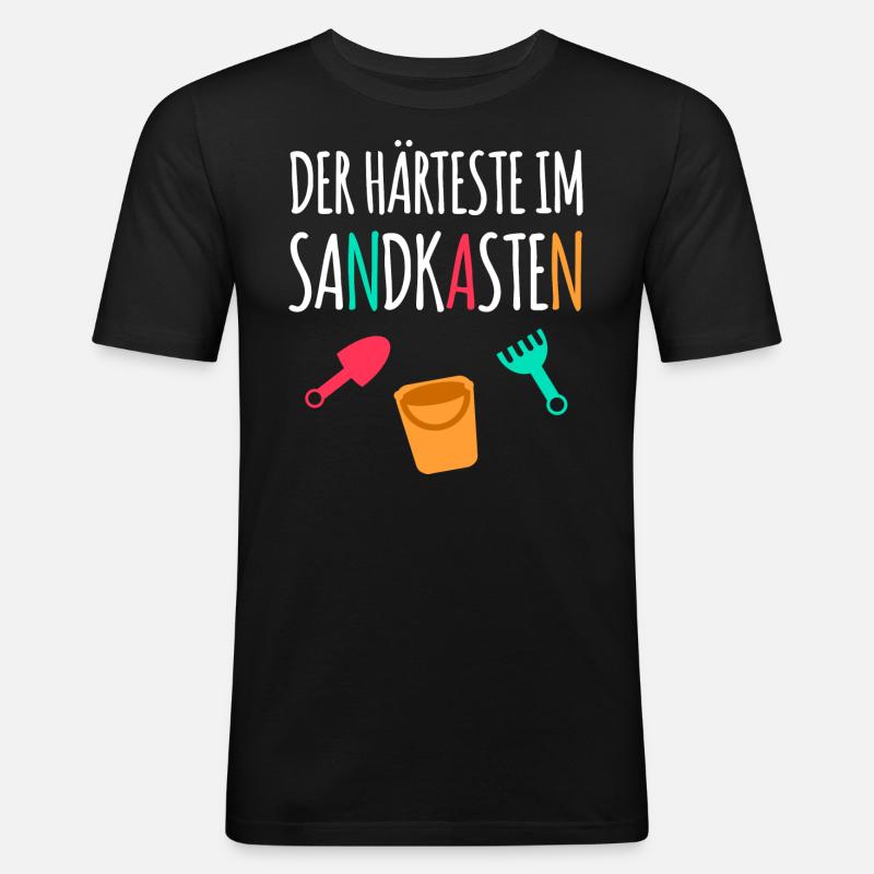 Sandkasten - Männer Slim Fit T-Shirt - Schwarz