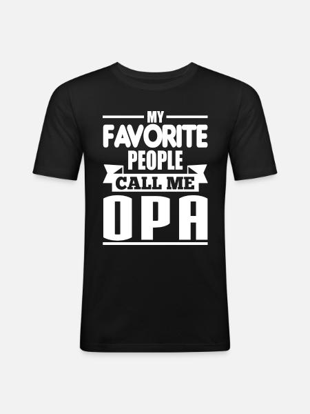 Opa - Men's Slim Fit T-Shirt - black