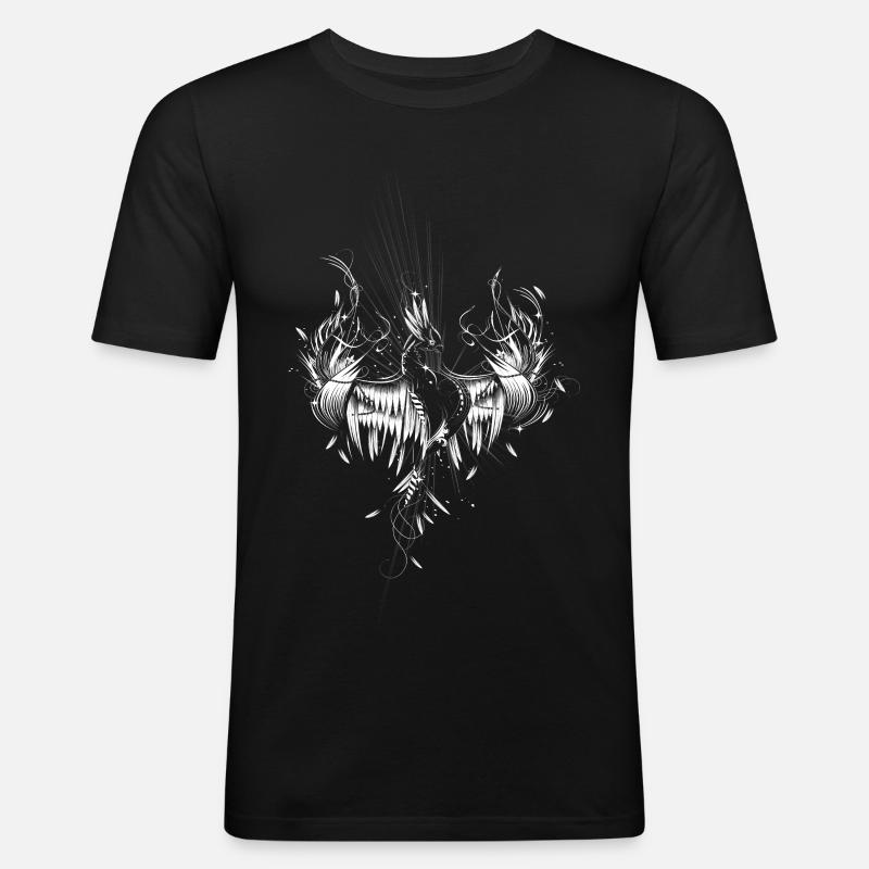 Phönix aus der Asche - Männer Slim Fit T-Shirt - Schwarz