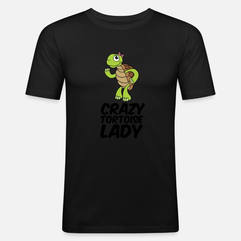 SChildkröte Lustig Mädchen Geschenk - Männer Slim Fit T-Shirt - Schwarz