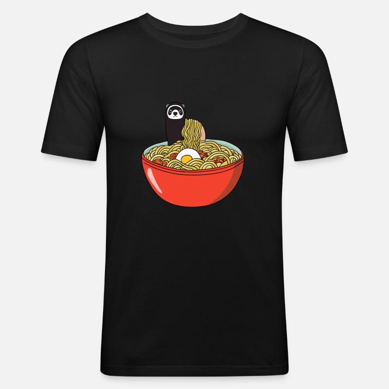 Frettchen - Männer Slim Fit T-Shirt - Schwarz