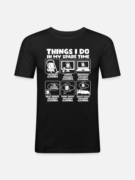 Vacuum Cleaner Cleaning Power Gift - Men's Slim Fit T-Shirt - black