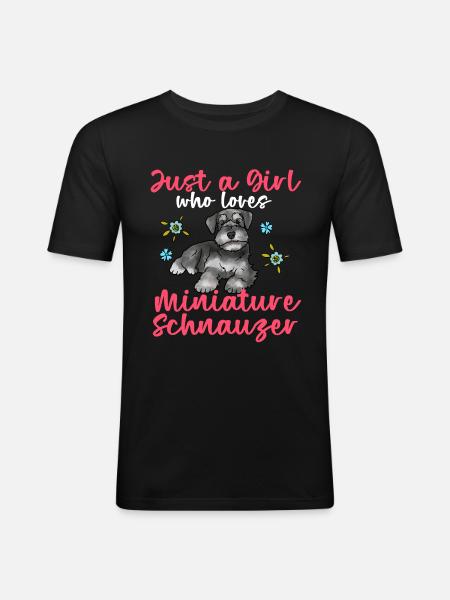 Miniature Schnauzer - Men's Slim Fit T-Shirt - black