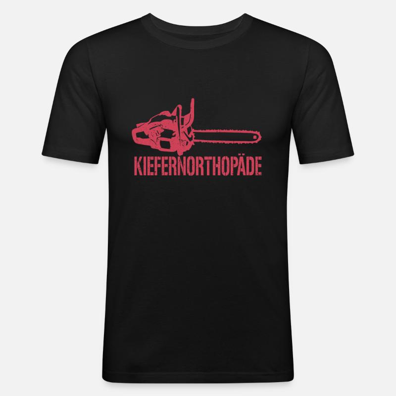 Kiefernorthopäde - Männer Slim Fit T-Shirt - Schwarz
