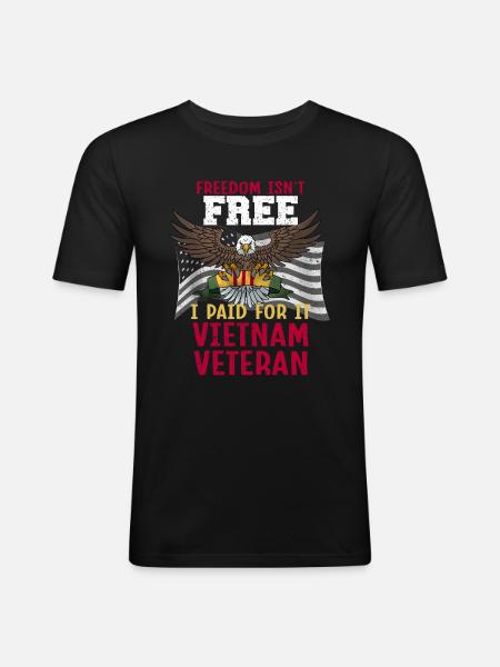 Vietnam Veteran - Men's Slim Fit T-Shirt - black
