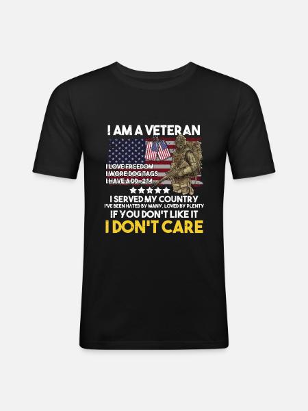 Vietnam Veteran - Men's Slim Fit T-Shirt - black