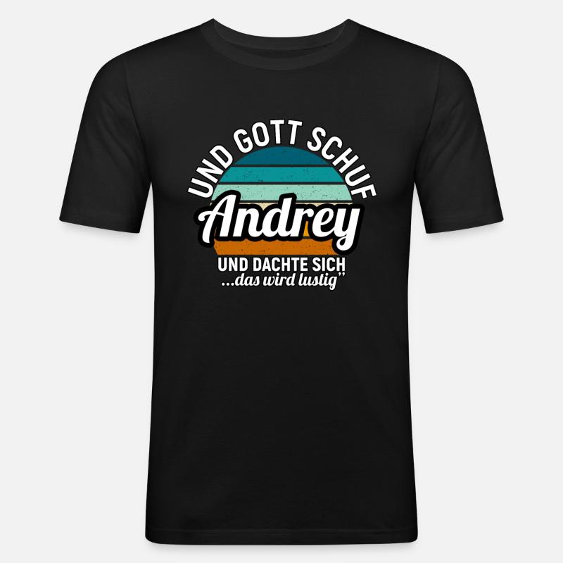 Armin - Männer Slim Fit T-Shirt - Schwarz