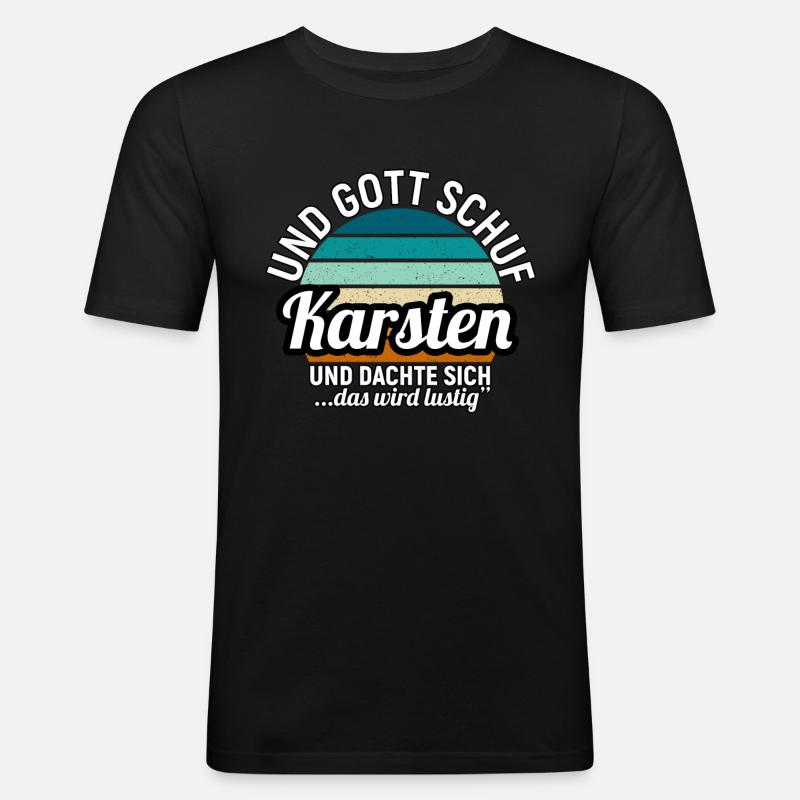 Karsten - Männer Slim Fit T-Shirt - Schwarz