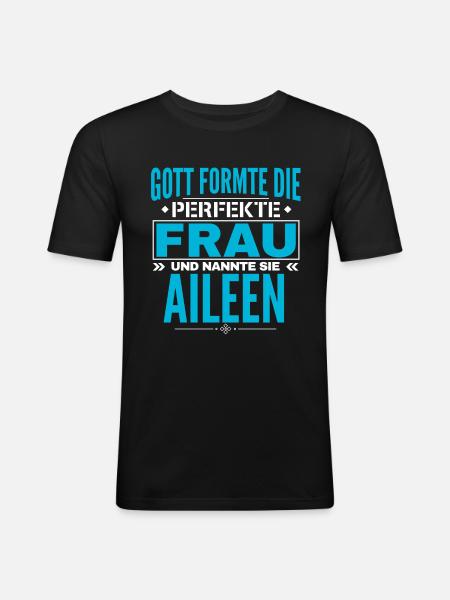 Aileen Name Design - Men's Slim Fit T-Shirt - black
