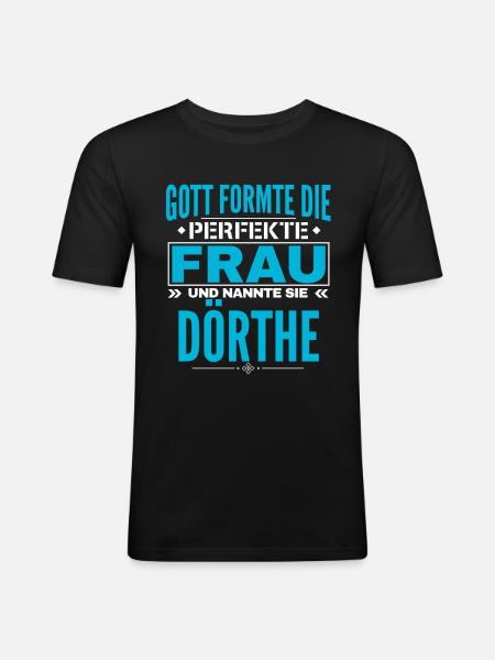 Dörthe Name Design - T-shirt près du corps Homme - noir