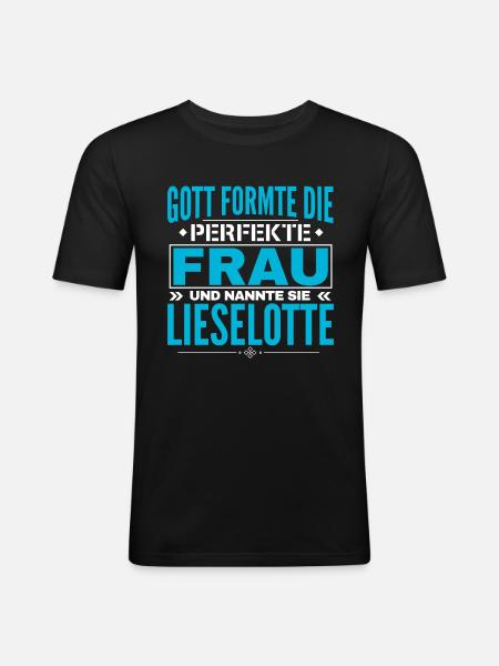 Lieselotte Name Design - Men's Slim Fit T-Shirt - black