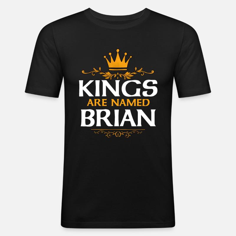 Brian - Männer Slim Fit T-Shirt - Schwarz