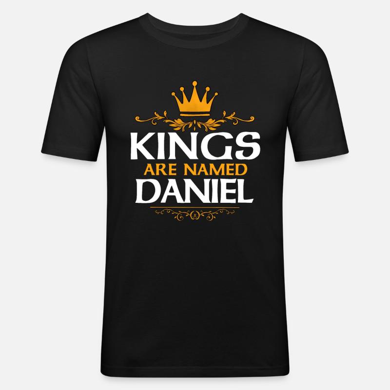 Daniel - Männer Slim Fit T-Shirt - Schwarz