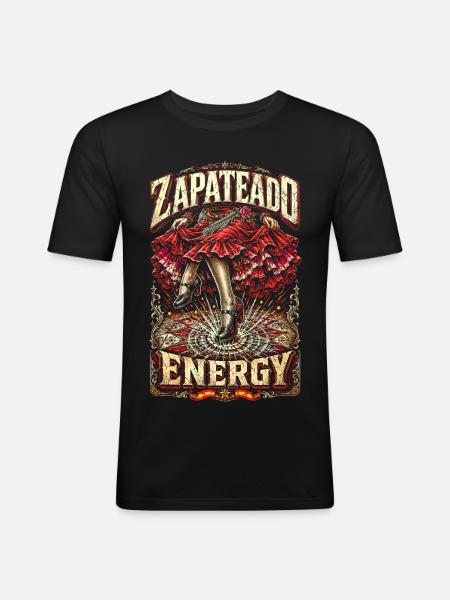Flamenco Zapateado Energy - Men's Slim Fit T-Shirt - black