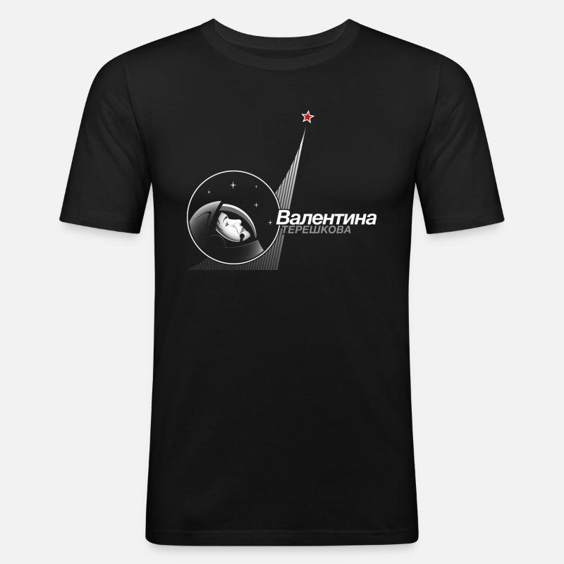 VALENTIN - Männer Slim Fit T-Shirt - Schwarz