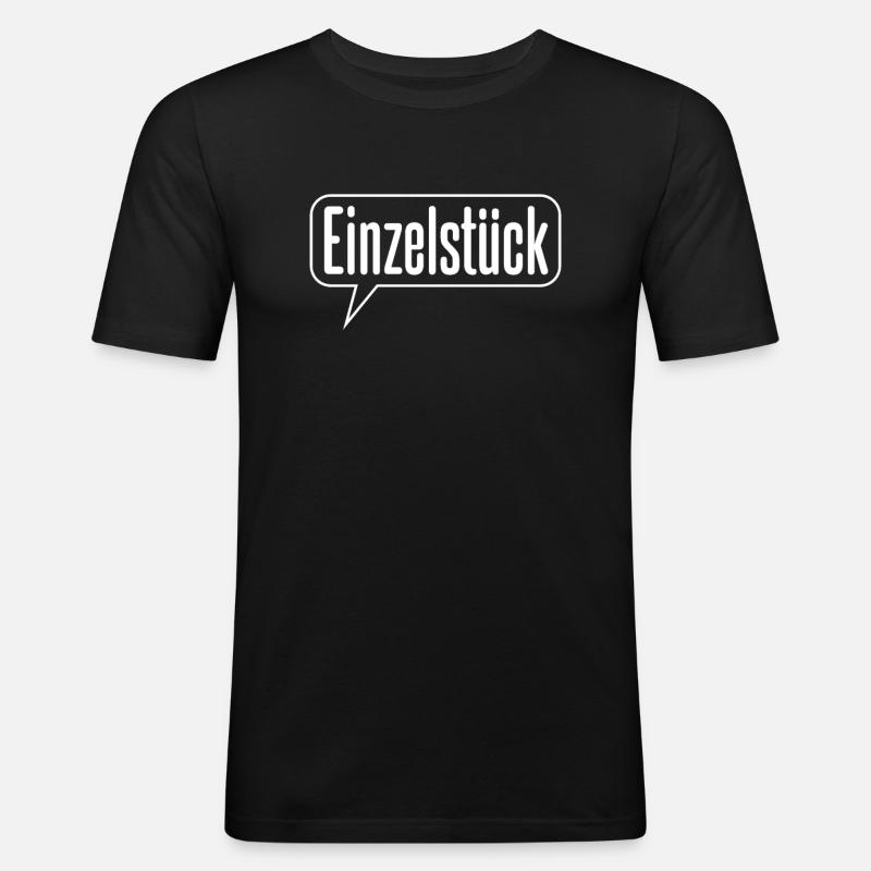 Einzelstück - Männer Slim Fit T-Shirt - Schwarz