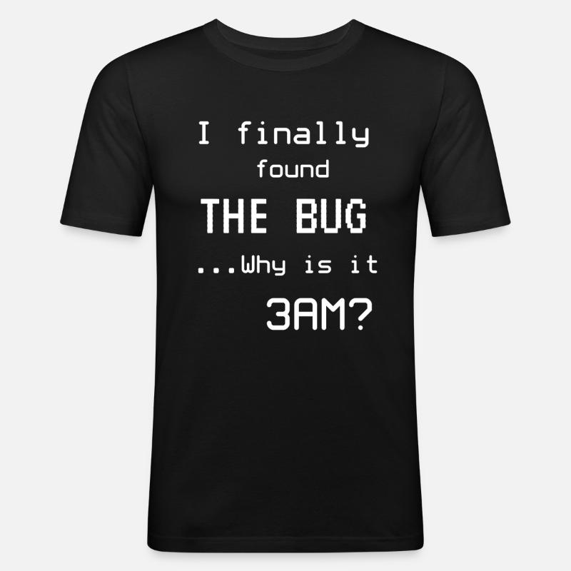 Programmeurs mèmes Informaticiens - T-shirt près du corps Homme - noir